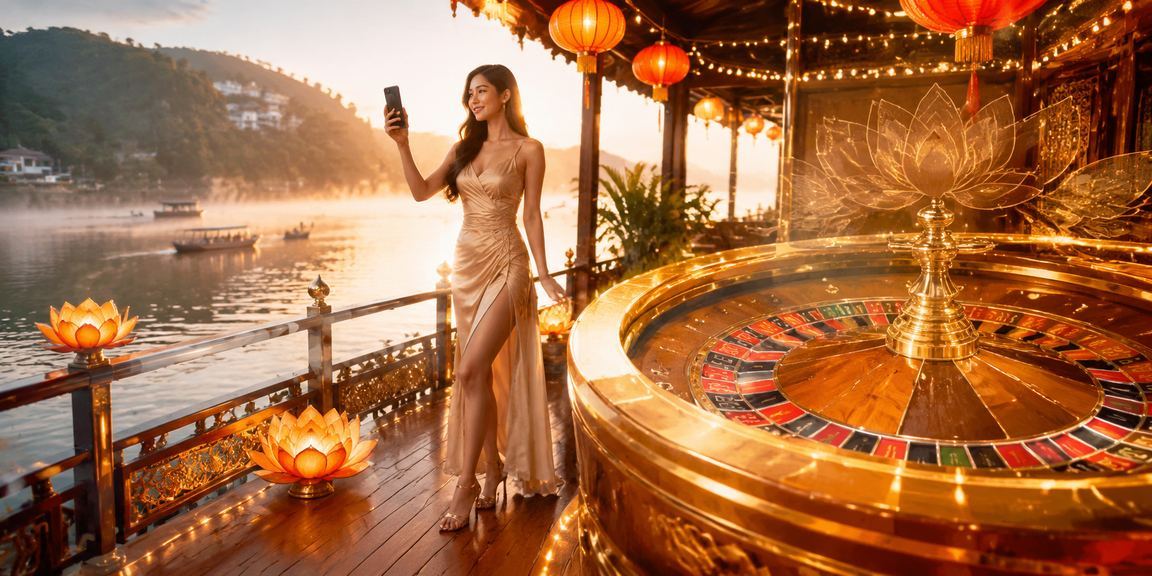 Chợ đêm Đà Lạt lung linh ánh đèn, người dùng kt1 chơi roulette và thực hiện giao dịch rút tiền
