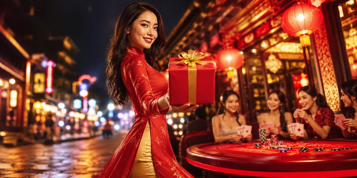 Phụ nữ mặc áo dài tại Sapa chơi bài và kiểm tra tiền thưởng trên ứng dụng kt1